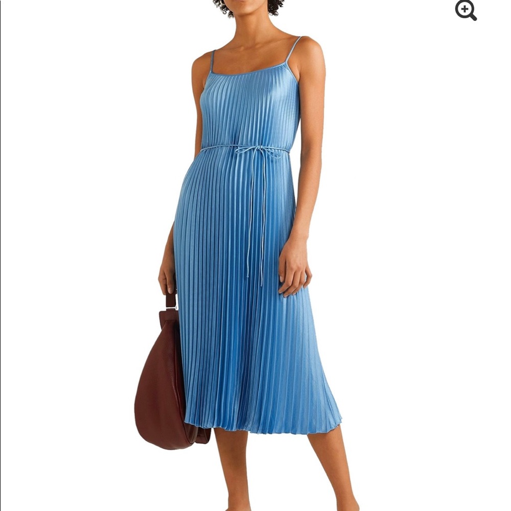 Vince Blue Pleated Dress